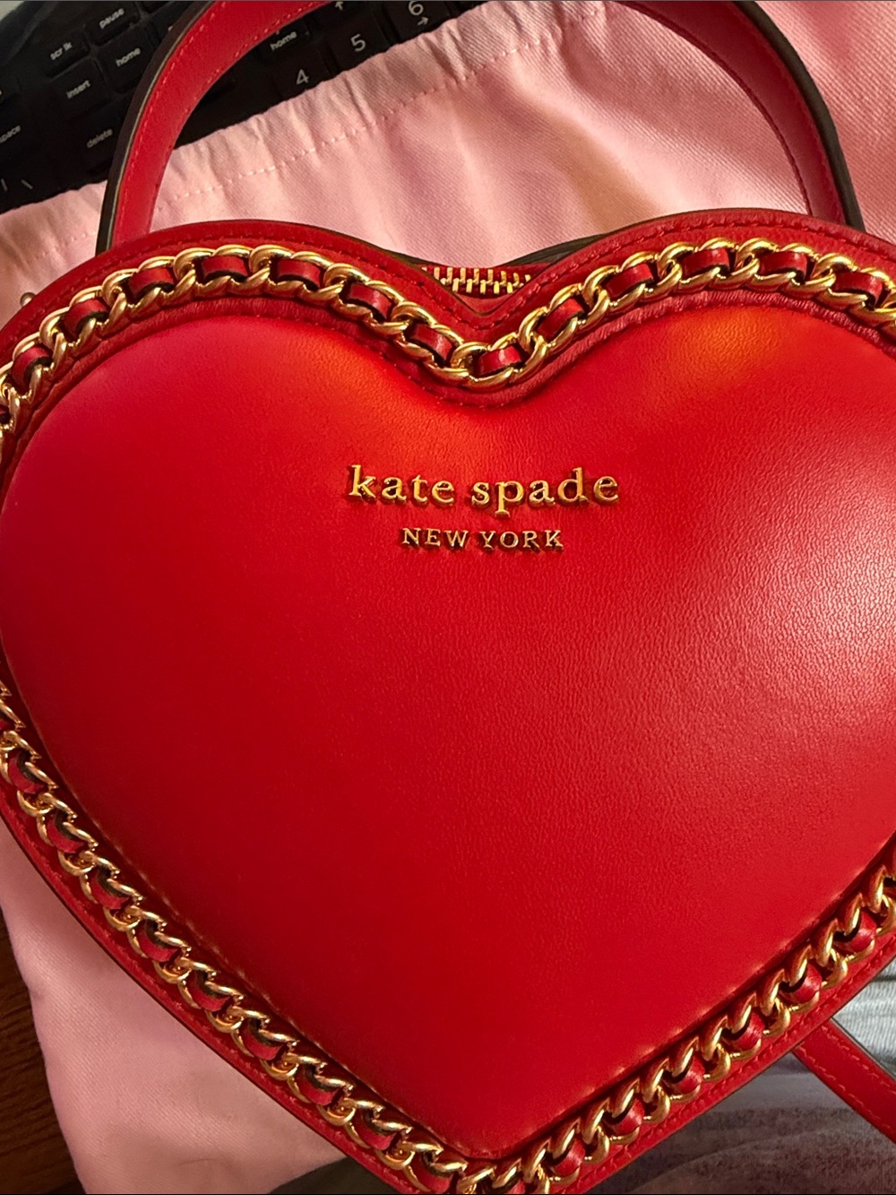 kate spade Amour Puffy Leather Heart Crossbody